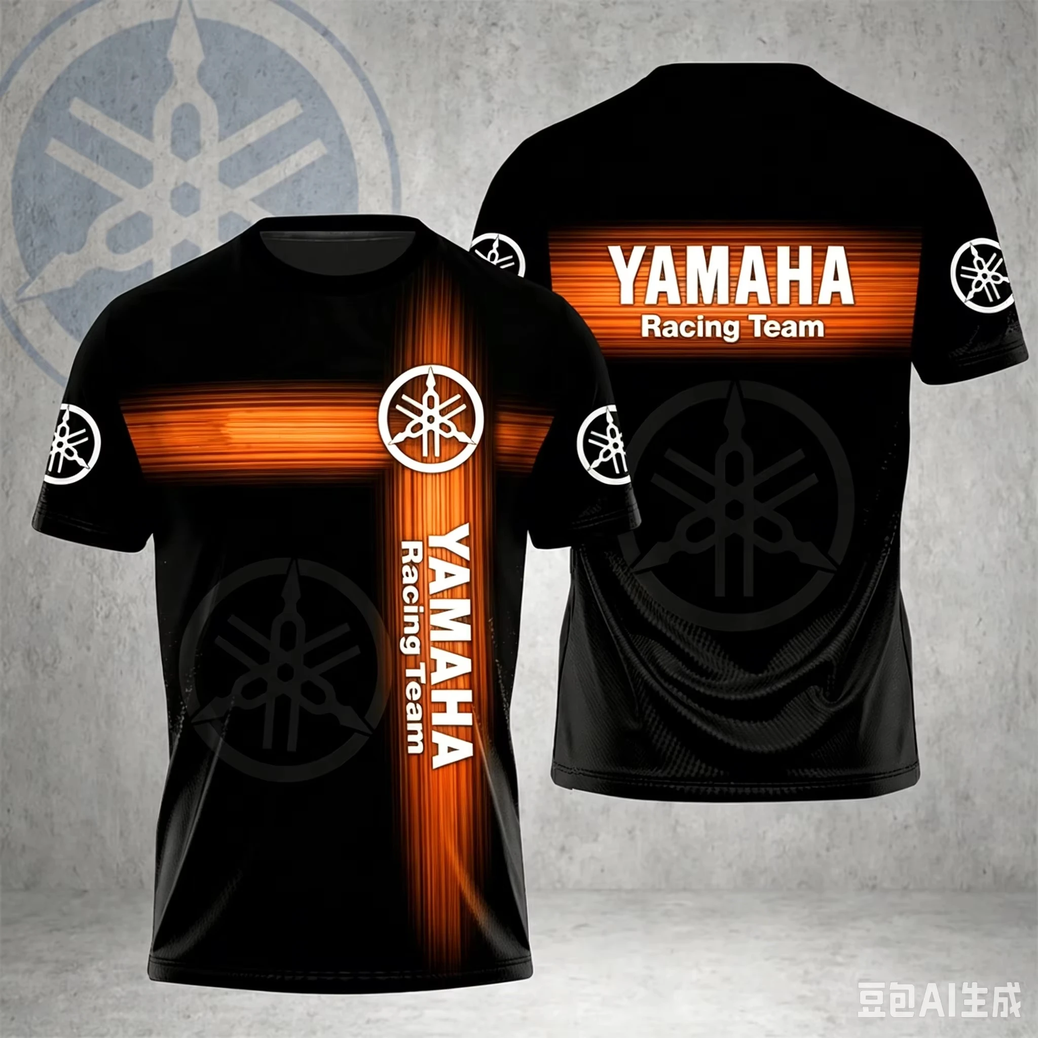 Neues SOMMER-NEUHEIT 2026 Herren-T-Shirt Lässiges Kurzarm-T-Shirt Atmungsaktiv mit 3D-Motorrad-Druck – Detail 5