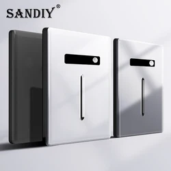 SANDIY Sensore Lampada da parete Rilevatore di movimento Luce da scale Luce notturna da incasso per Balcone Passi Camera da letto Lampada a pedale Vetro di sicurezza Illuminazione scale interne Casa 110V/220V Bianco