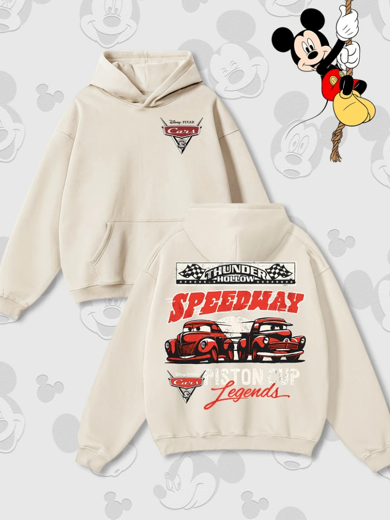 Disney Car Lightning McQueen Sudadera con capucha Hombre Oficial Lightning McQueen Racing No. 95 No. 5 Sudadera con capucha holgada para mujer