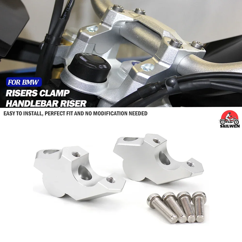 

For BMW F850GS / Adventure F900R F900XR F 900 R/XR Handlebar Risers Clamp Height up also Backward Extend Adapters with Bolts