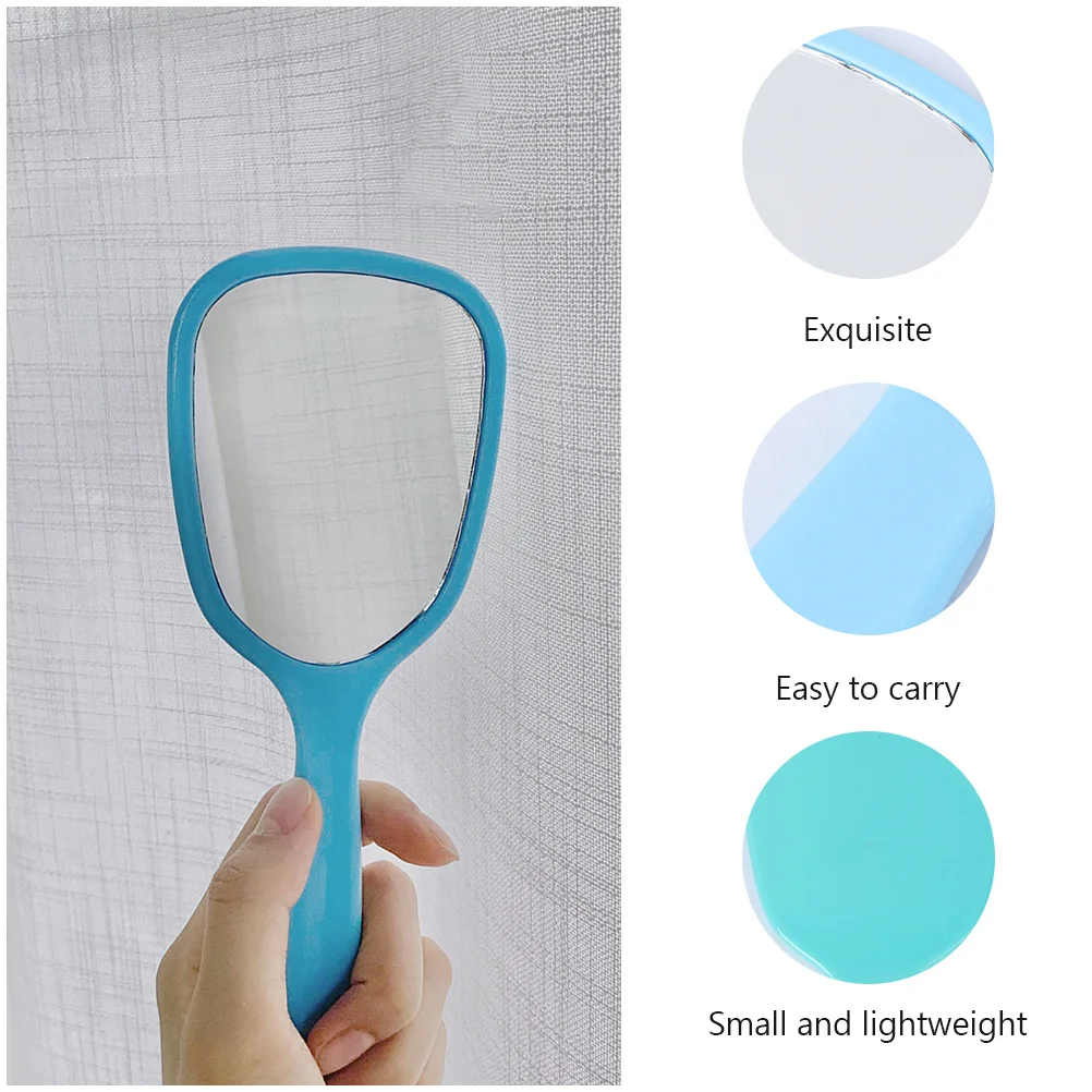 Miroir de maquillage à main couleur bonbon, 6 pièces, élégant, pratique, Durable, petit miroir de voyage pour femmes