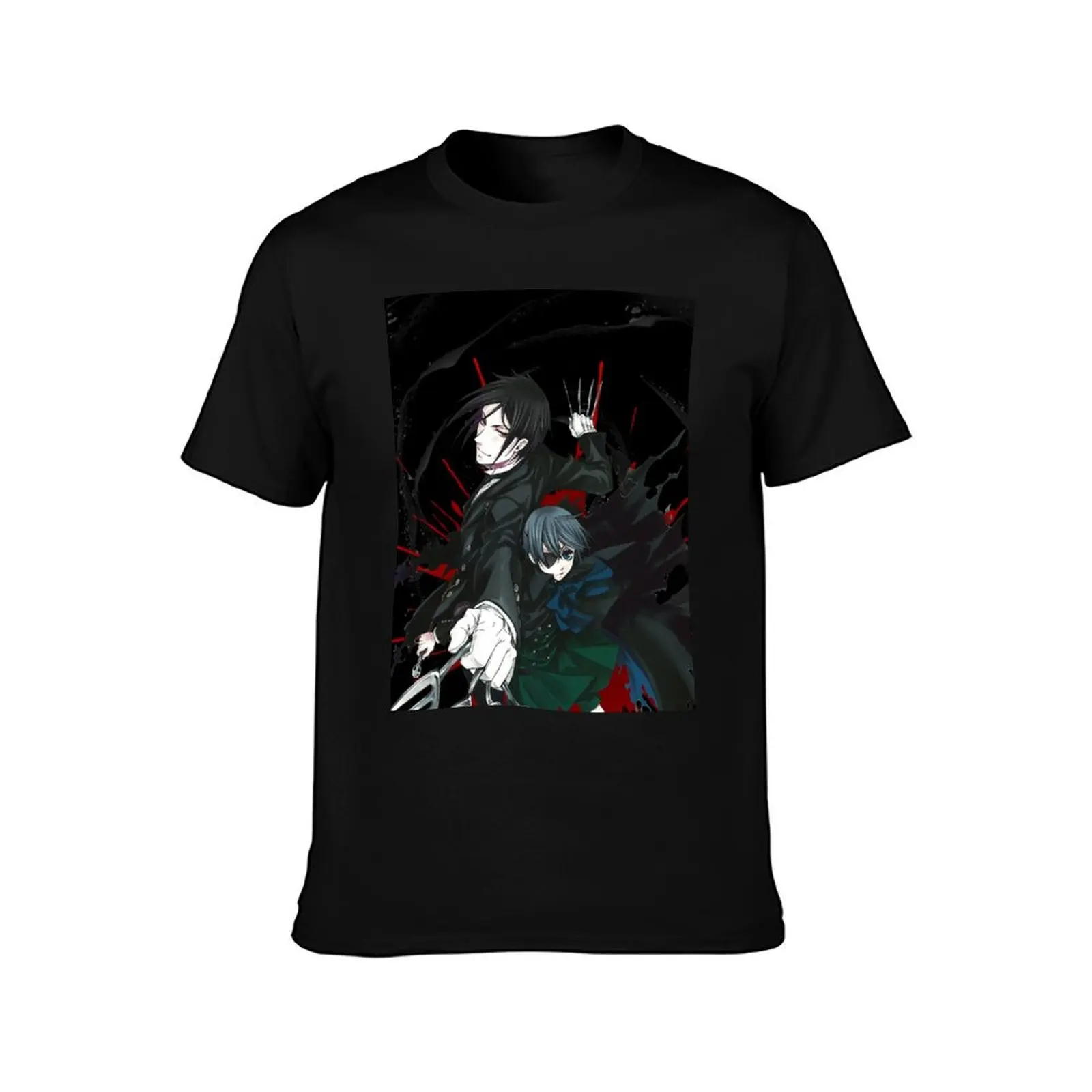 Ciel and Sebastian Black Butler T-Shirt Dry Fit Running Short Sleeve Top T-Shirt