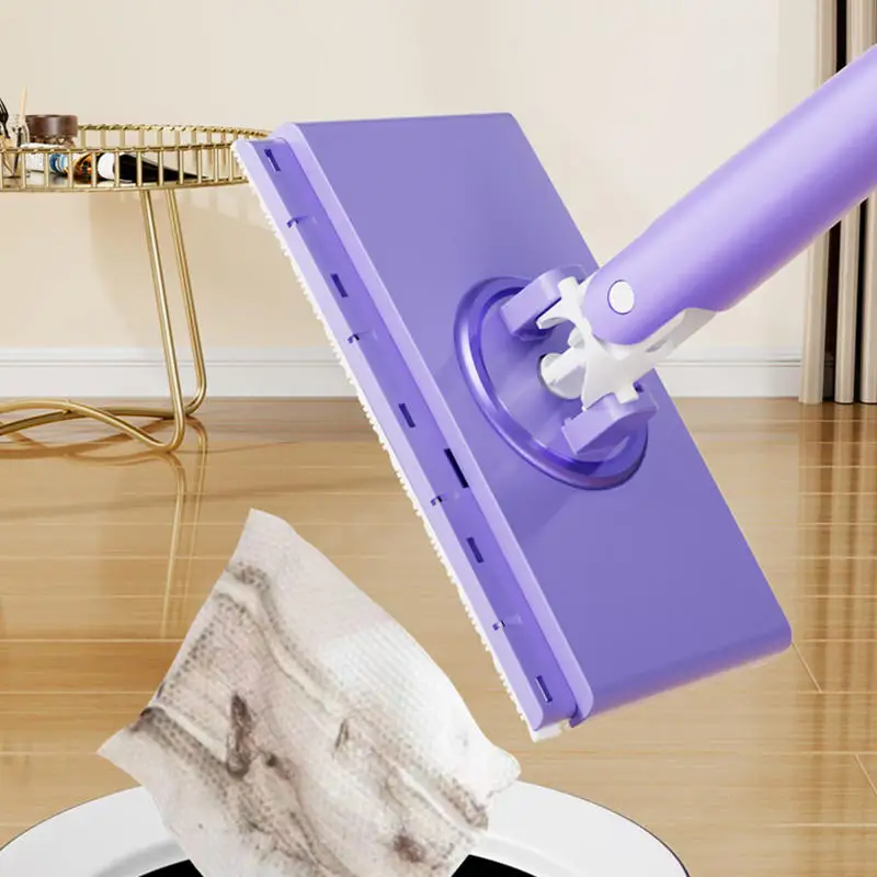 Fregona Auatic Hand Wa libre para limpieza de vidrio, eliminación estática de polvo, fregona de placa plana para baño, limpieza del hogar...