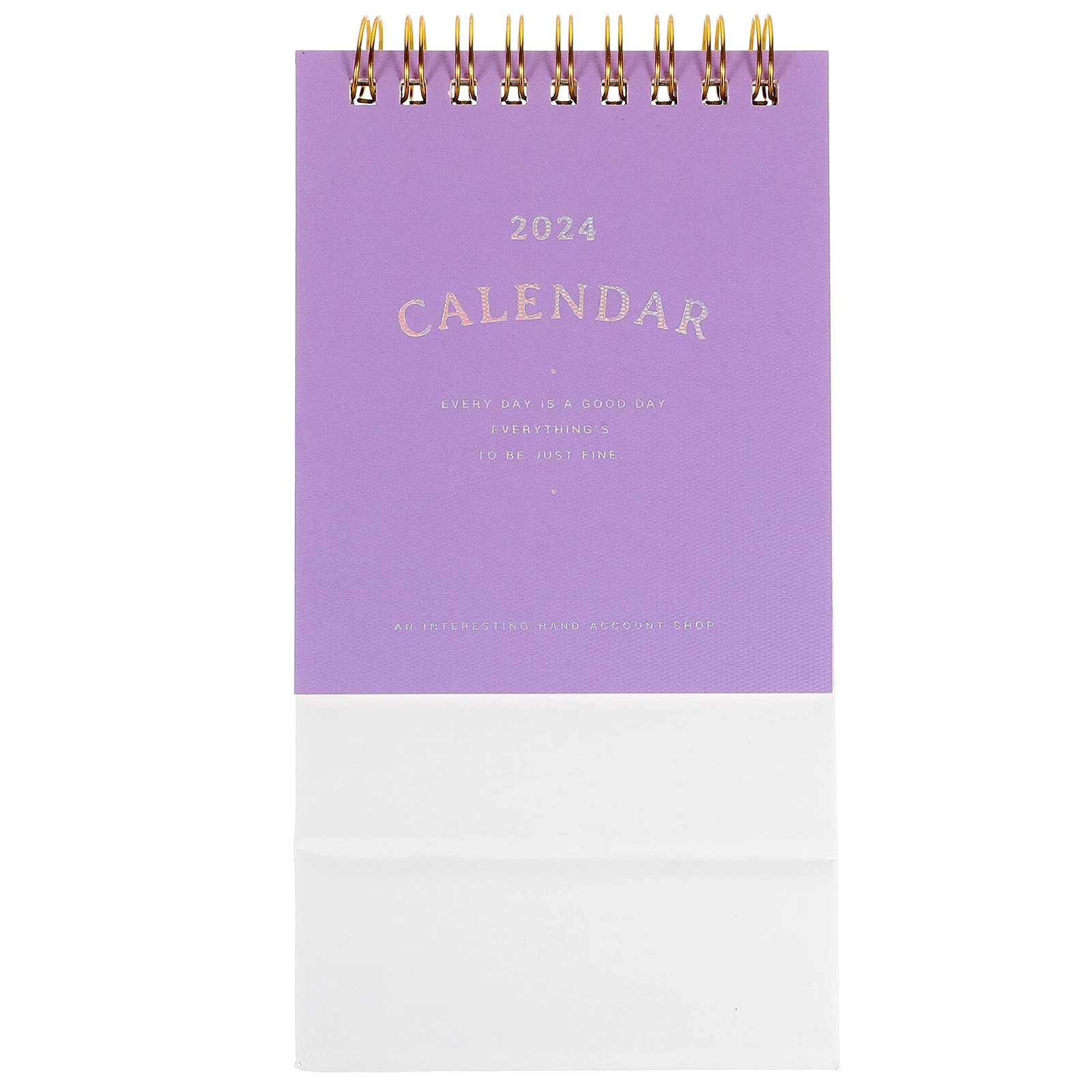 

2024 Dopamine Series Mini Desktop Calendar Thick Paper Simple Design Daily Planner Home Office Decor Coil Binding
