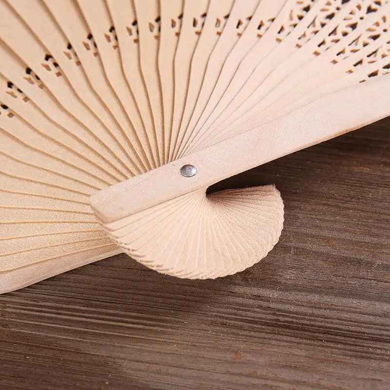 1Pcs Rustic Retro Wood Folding Hand Fan Wooden Chinese Style Folding Bamboo Fan Decoration Wedding Gifts For Guests Party Favors