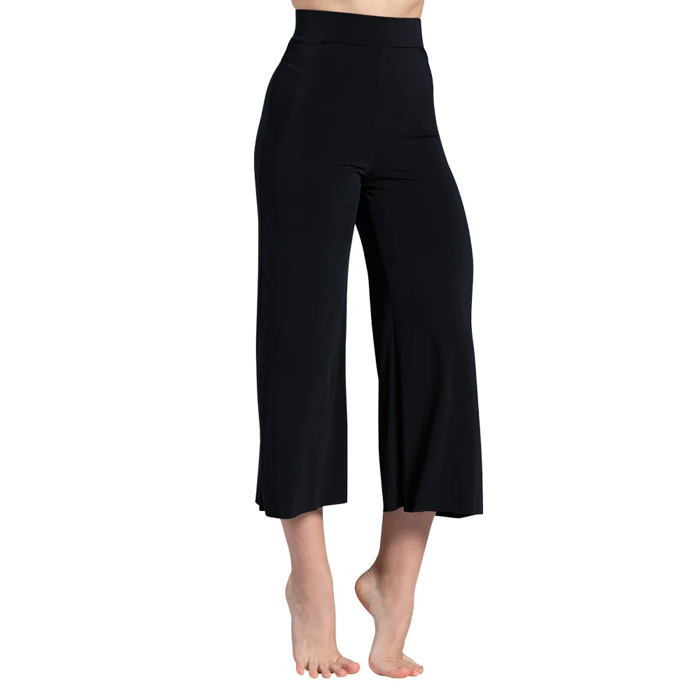 MiDee pantalones recortados de pierna ancha para niñas y mujeres, pantalones de baile de Ballet moderno, traje de baile de gimnasia lírica