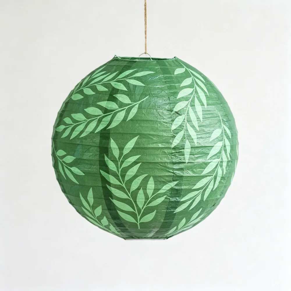 Portable Vintage Hanging Paper Lantern Round Rustic Folding Lantern Handmade Good Luck DIY Lantern Photo Prop