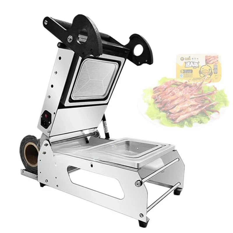 Plastic Container Food Lunch Box Tray Packaging Sealer Manual Tray Sealing Machine
