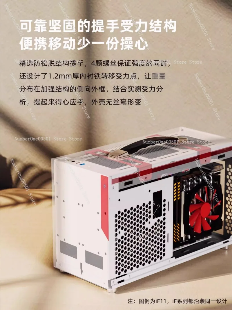 IF11 Logic Library Portable ITX Case A4 Layout Support Long GPU Mini PC Case