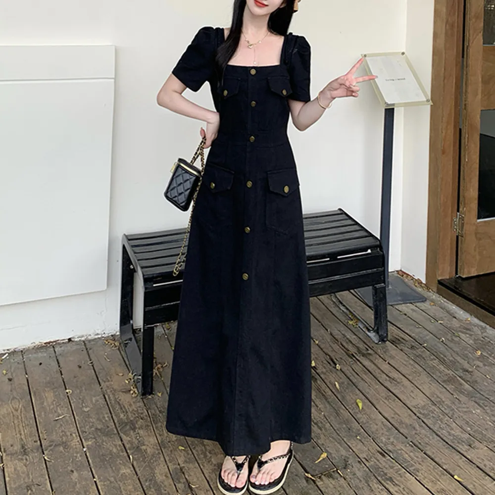 plus Size Women's Dr Elely Cutout ket Denim Summer Faion Conceal Meat Long And ort Bla Denim Skirt