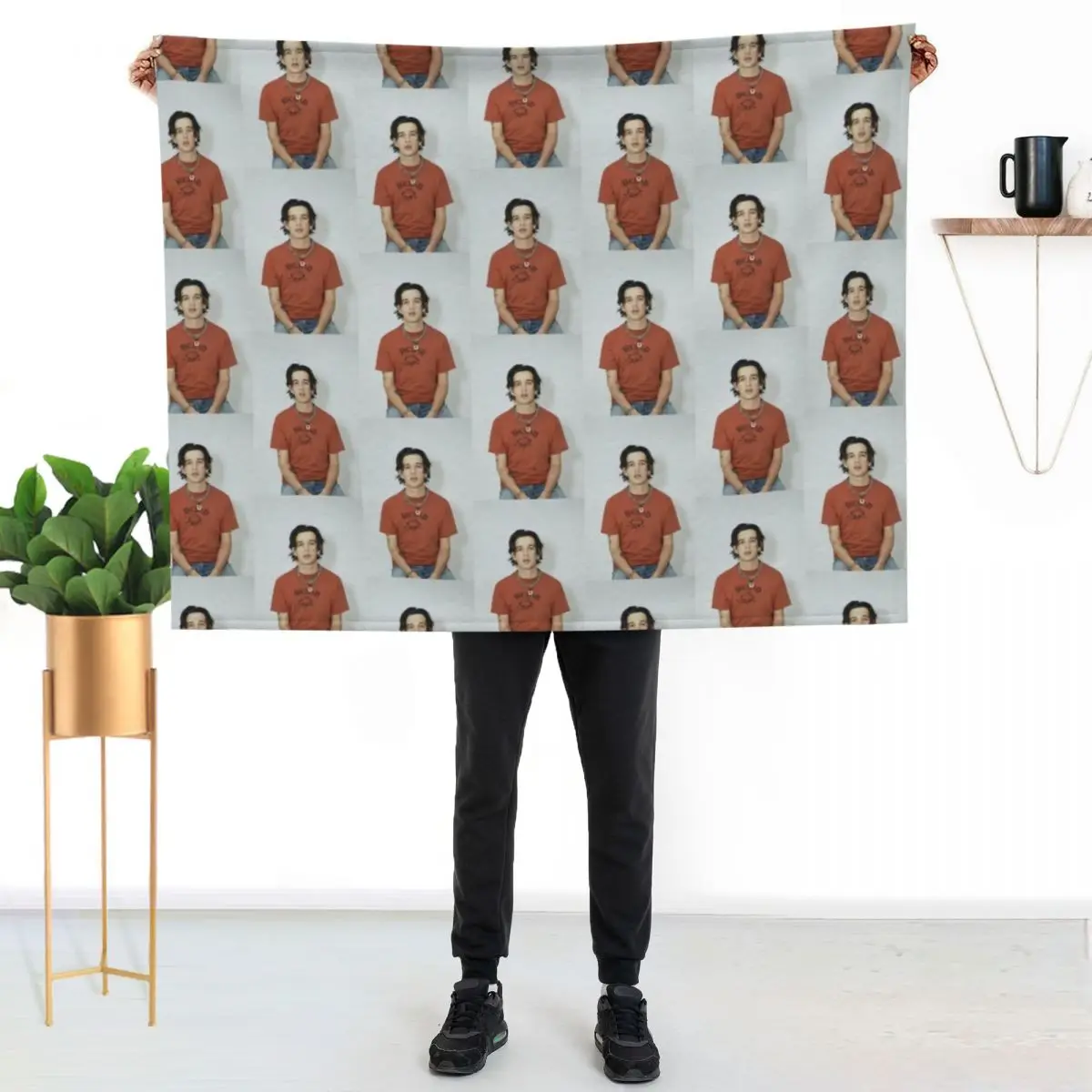 Matty Healy Throw Blanket couch cozy soft plush fuzzy picnic outdoor blanket