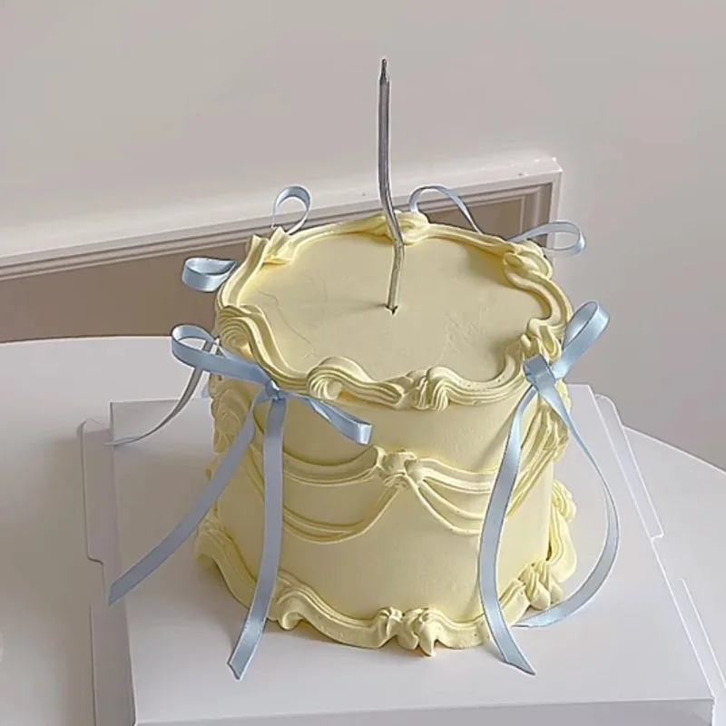 Simulated Cake Model Decor Girls Child Birthday Cake Mold Showcase Sample Display Wedding Party Desktop Decor Photography Prop