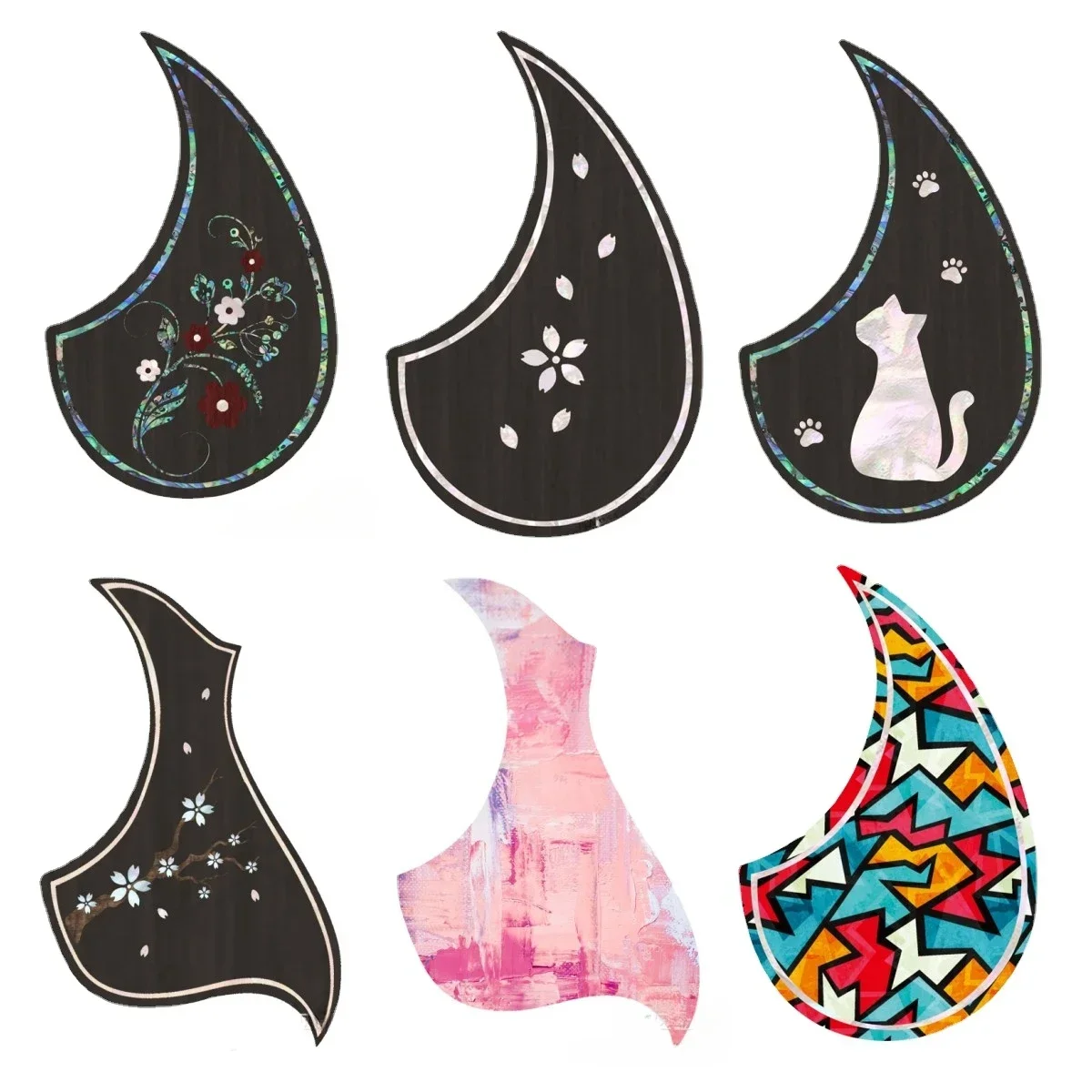 1Pcs Professional Guitar Guard Protective Sticker Guitar Decorative Sticker Self-adhesive Guitar Guard Sticker Acoustic Guitar