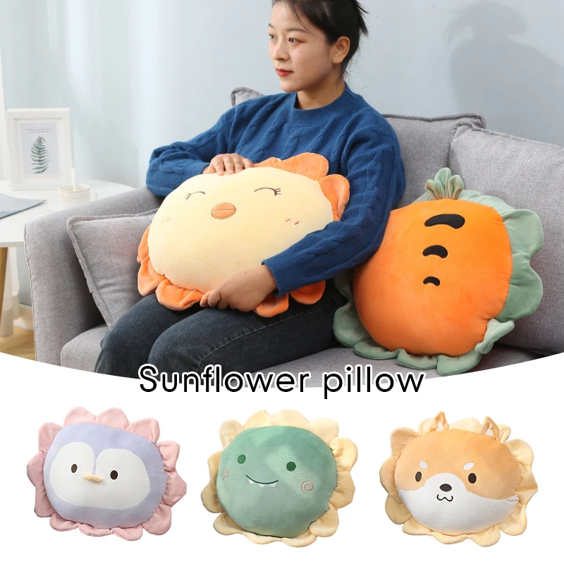 

Cartoon Cute Sun Flower Throw Pillow Inside Car Pillow Skin-Friendly for Living Room Bedroom Office bedroom
