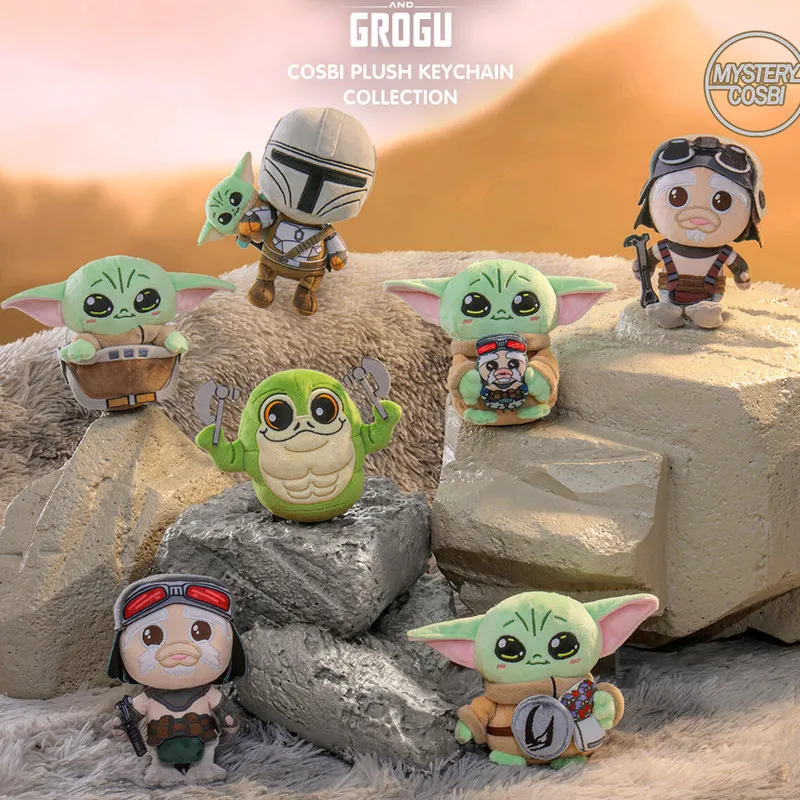 Плюшевый брелок-подвеска Hot Toys The Mandalorian And Grogu Cosbi: коллекционная фигурка в закрытой упаковке для фанатов фильма