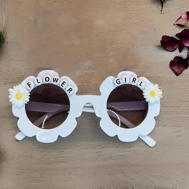 

Daisy Flower Girl Sunglasses Wedding day Bachelorette hen party bridal shower bride to be decoration petal patrol Proposal gift