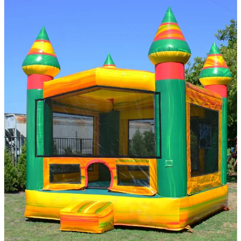 

PVC Bounce Castle Jumping Trampoline Inflatable Bouncy House Happy Hop For Kids Childhood Fun