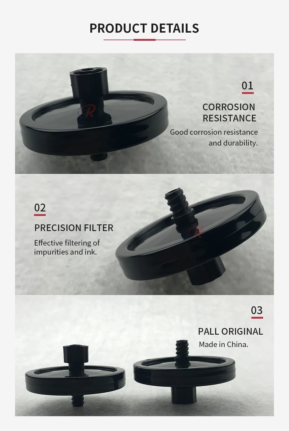 2 Stück Tintenfilter für Starfire 1024GS Druckkopf 60 mm Scheiben-Tintenfilter für Flora Gongzheng Wit-Farben-Tintenstrahldrucker UV-Filter – Detail 2