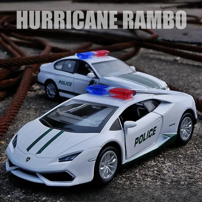1: 36 Coupe Police Car Simulation Alloy Children's Birthday Toy Decoration Diecast Alloy Car Model Collectible