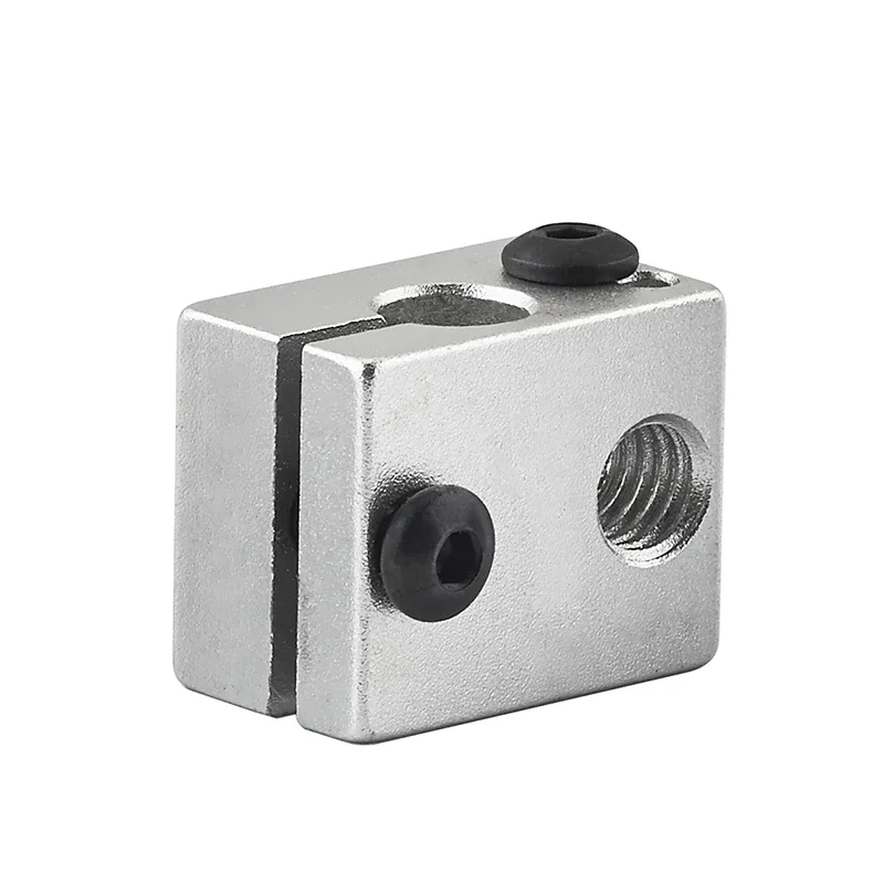 V6 Aluminium Heating Block Hot End Block 20*16*12 mm for Reprap 3D Printer Metal e3dV6 M6 Nozzle