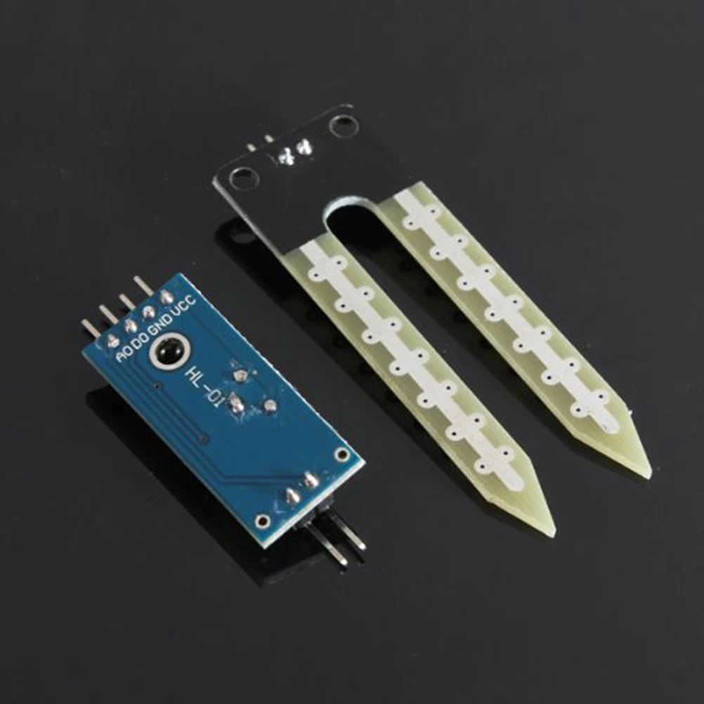

Soil Moisture Sensor 3cm x 1.5cm Panel 6cm x 2cm Probe 21cm Cable Dual Output Hygrometer Humidity Meter for Plants Pots