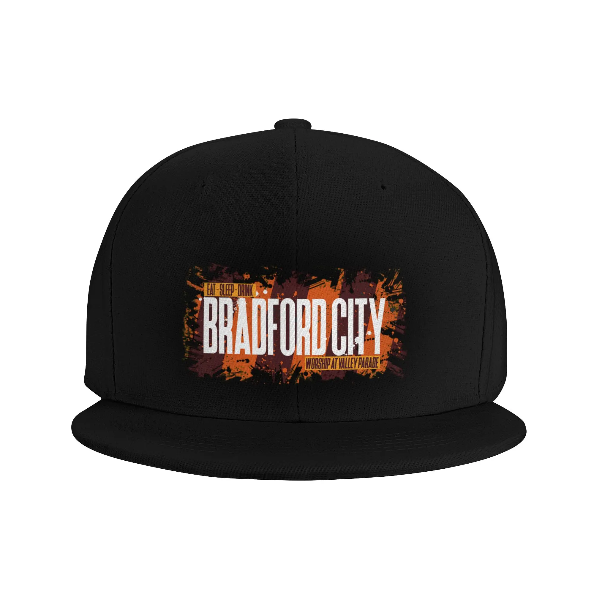 Fashion Bradford City fans gifts - Eat Sleep Drink - Valley Parade - The Bantams Flat Brim Sun Hat  Trucker Cap Beret Man