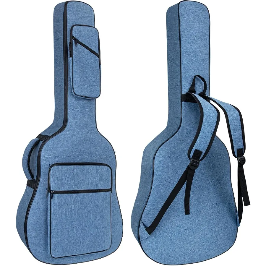 

39 40 41 Inch Guitar Bag Acoustic Guitar Case Thick Padding Guitar Gig Bag with Comfortable Handle and Pockets Blue