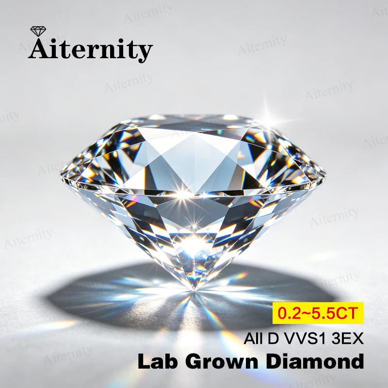 100% Real D VVS-VS Lab Grown Diamonds 0.2ct~5.5ct HPHT 3EX Cut Loose Diamond Wholesale Round Diamond Without IGI GIA Certificate