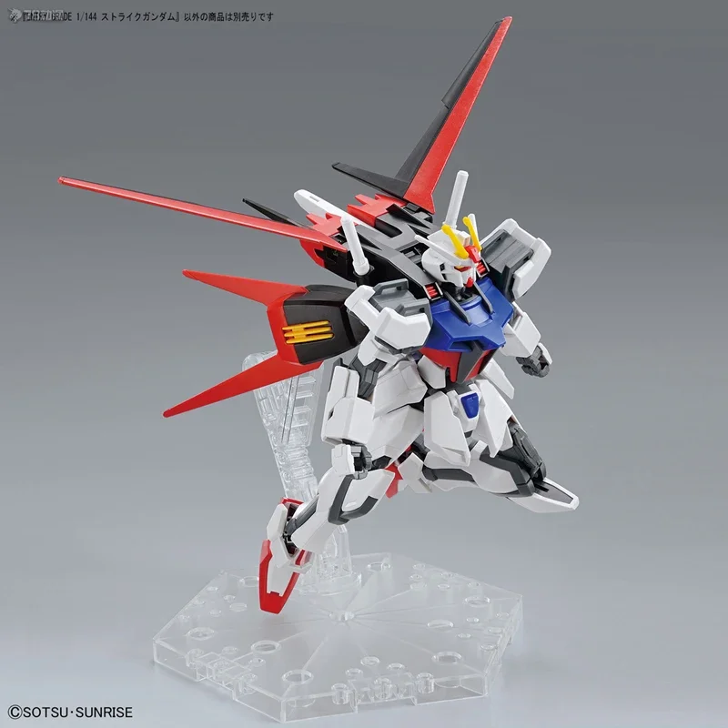 In Stock BANDAI ANIME 1/144 ENTRY GRADE EG GAT-X105 Strike Gundam Assembly Plastic Model Kit Action Toys Figures Gift