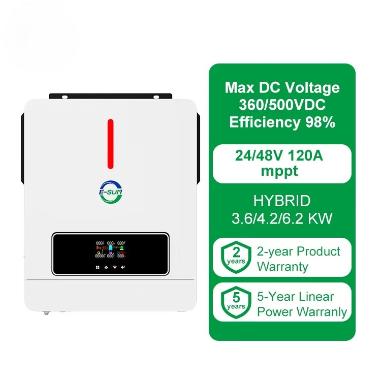 

6.2kw Hybrid Useful Sine Solar Inverter Off Grid Smart Safe Car Inverter With Lifepo4 Battery