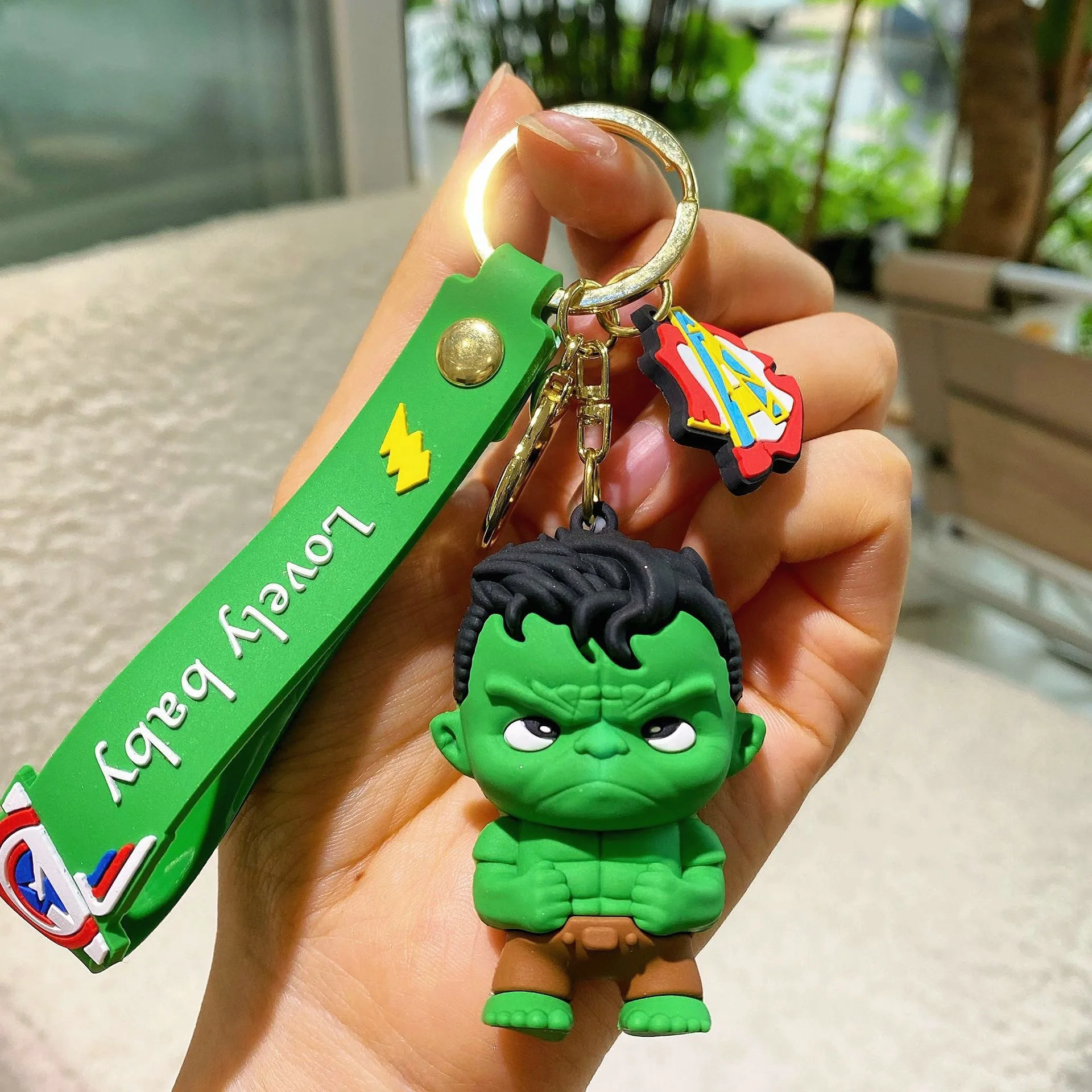 Avengers Heroes Silicone Keychain Spider Man Iron Man Hulk Cute Cartoon Anime Car Key Pendant Bag Decoration Gift In Stock