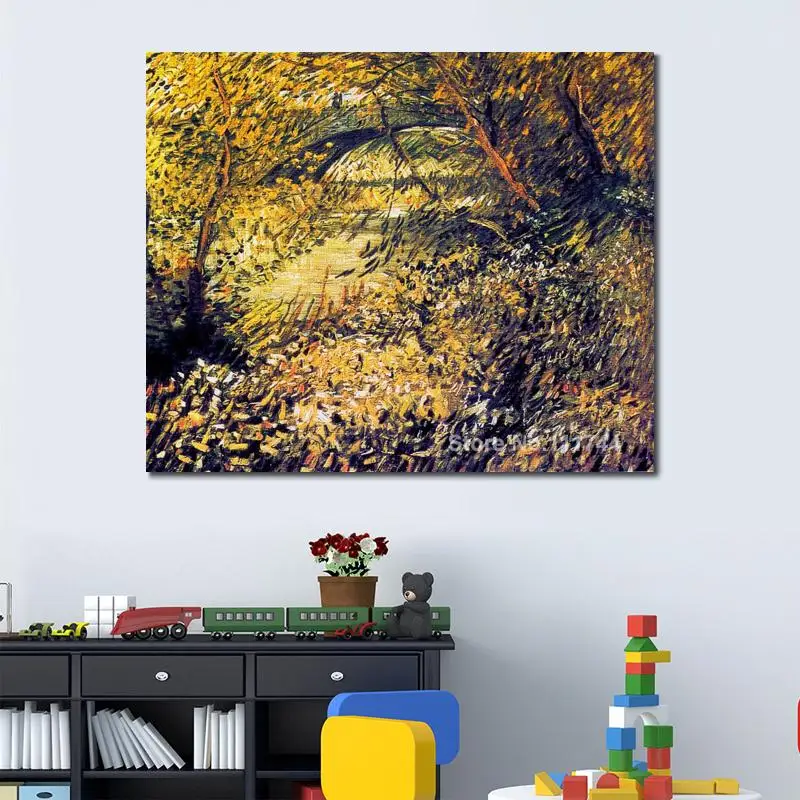 

Картины берега Сены весной Винсента Ван Гога картина маслом на холсте Высокое качество ручная роспись