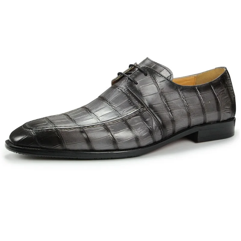 

High-end Business Formal Leather Shoes Men's Derby Oxfords Shoe Handmade Youth Fashion Office Deluxe Genuine Leather Man's Shoes