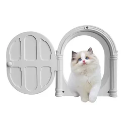 Pet Privacy Door French Arched Cat Door7.08 x 9.44 Inches Easy Installation Bidirectional For Cats Up To 20 Lbs