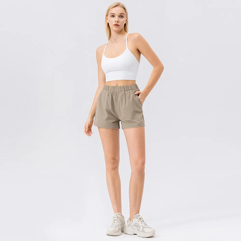 

Quick Dry Loose Fittness Gym Pants Women's Workout Shorts Elastic High Waist Butt Lifting Running Shorts