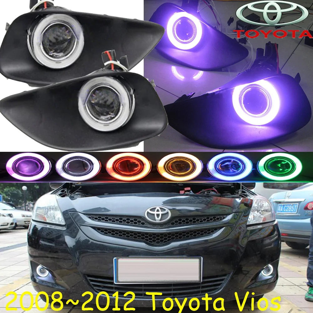 

car bumper headlight for toyota vios fog projector lens light 2008~2012y car accessories CCFL Vios headlamp