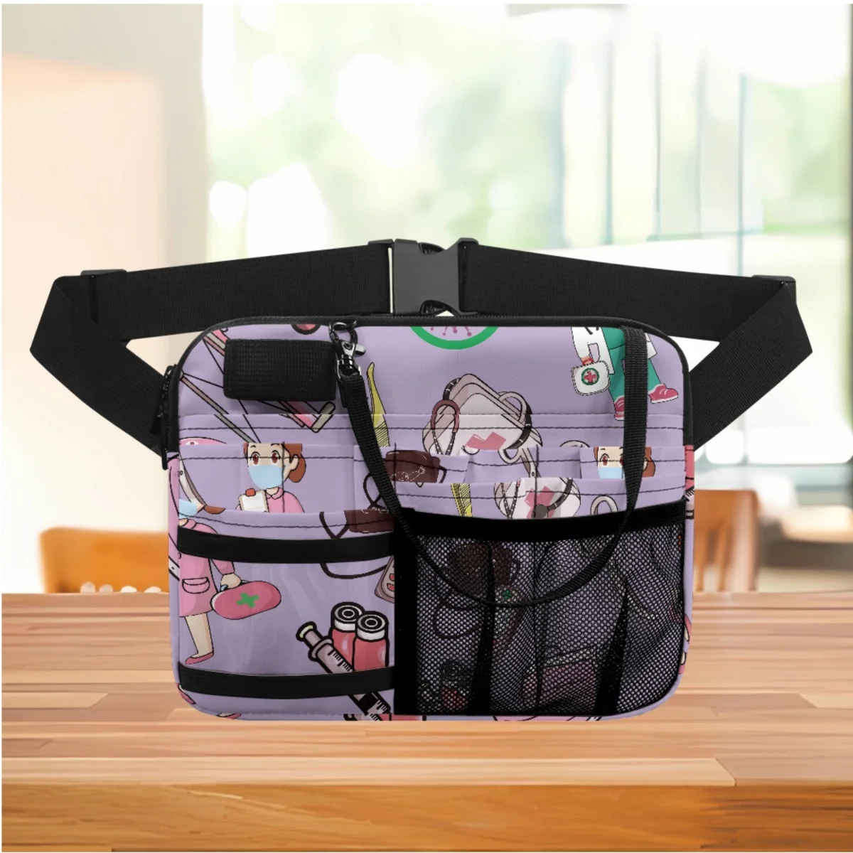 

Women's Waist Bag Nurse Gift Adjustable Strap Portable Multi Pockets Medical Style Design Belt Bag Fanny Pack Female Organizer
