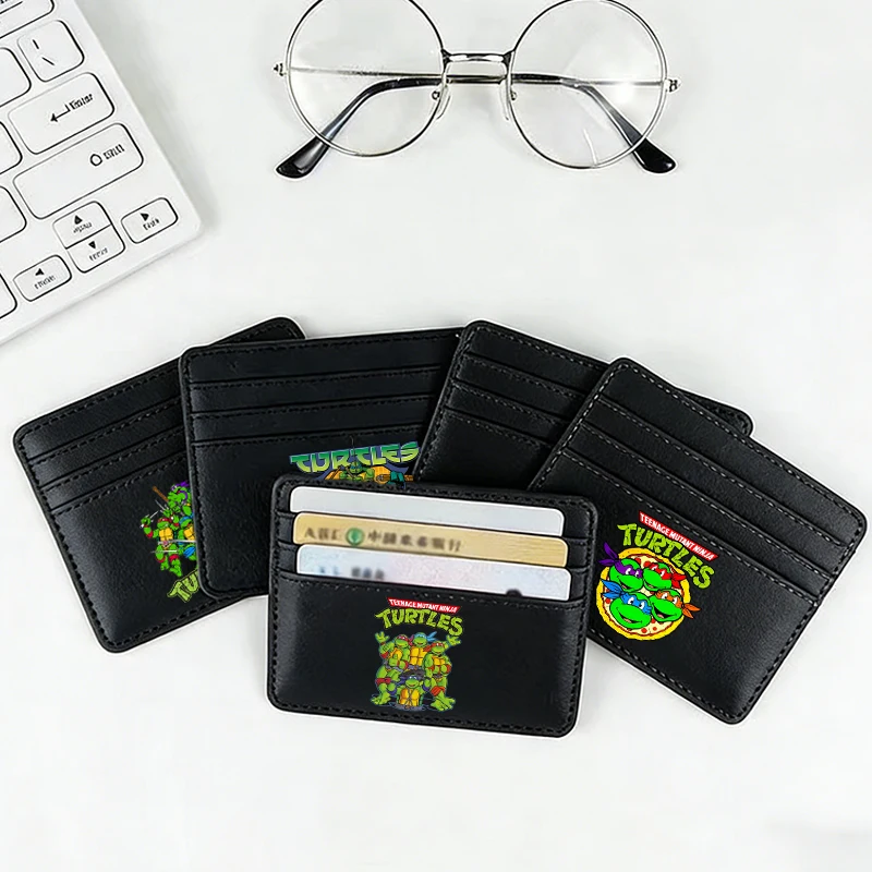 

Teenage Mutant Ninja Turtles Passport Credit Card Holder Man Cartoon Coin Purse Male Fashion PU Wallet ID Cards Card Pack Gift