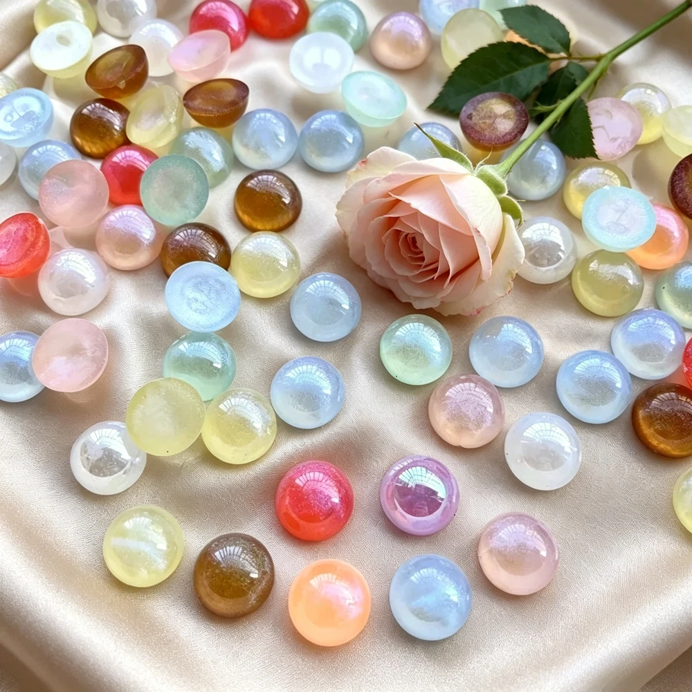 30pcs/lot Mixed 14mm semicircle new quicksand Rhinestone flat back scrapbook 3d jewelry process decoration