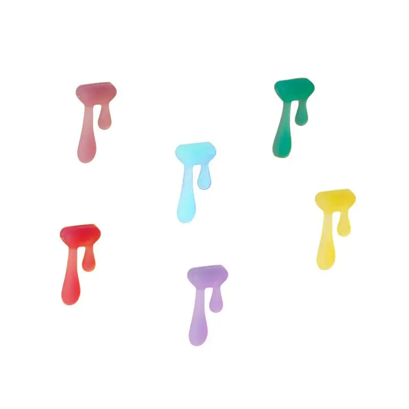 Marcador de silicona para copa de vino, marcador con forma de gota de agua, 6 piezas, identificador de copa de bebida, signo de copa de fiesta, Color aleatorio