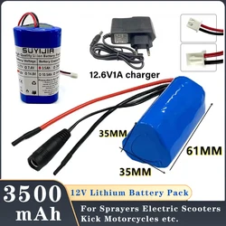 12V 3500mAh 18650 3A Lithium Battery Pack W/ BMS Rechargeable Batterie for Bluetooth Speaker Flashlight GPS Fascia Gun E-bike