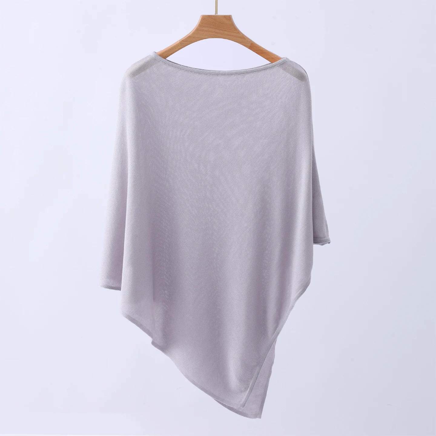 Colorful Solid Knitted Poncho Women Summer Sun Protection Cape for Men Lightweight Shawl Female Casual Breathable Cover Up Beach