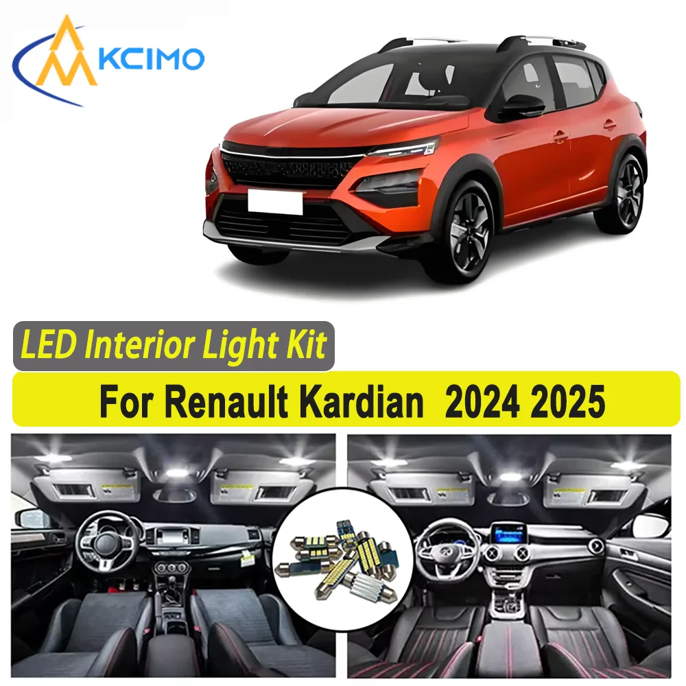 

Kcimo LED For Renault Kardian 2024 2025 Premium Bright LED Interior Dome Map Trunk Light Kit Car Led Lamps Car LED Lights Canbus