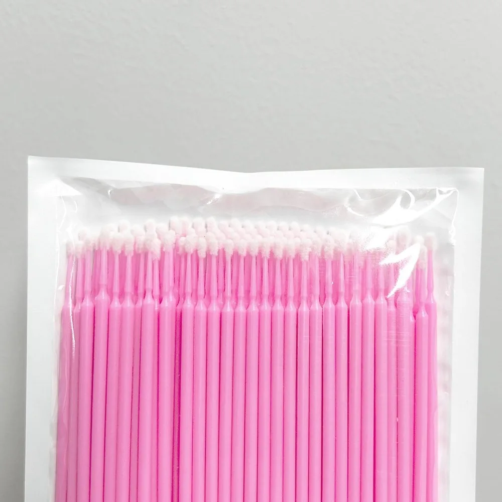 100 Pack Nano Cotton Swabs, Fine Point Makeup Correction Swabs for Eyeliner, Lipstick, and Eyeshadow, Precision Cleaning Sticks for Eyelash Extension and Nail Care