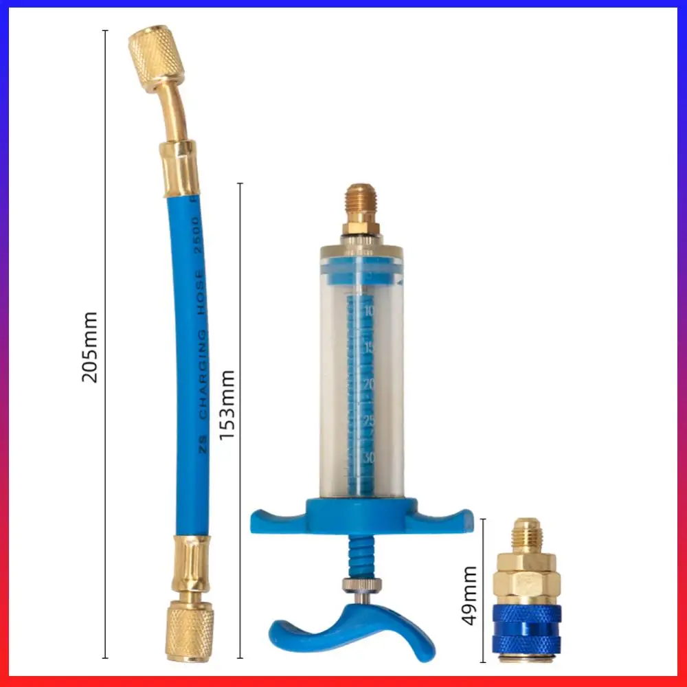 

A/C Dye Injector 1Oz Car Oil Injection Tool Refrigerant Fluid Filler Tube for Car Repair Tools for Vehicle Home Air Conditioner