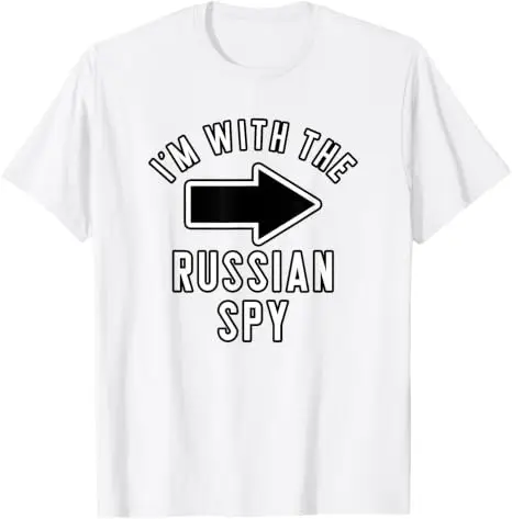 Halloween-Kostümshirts für Paare „Ich bin beim russischen Spion“ T-Shirt Y2K Persönlichkeitsdruck mit sarkastischem Spruch Neuheit – Detail 18