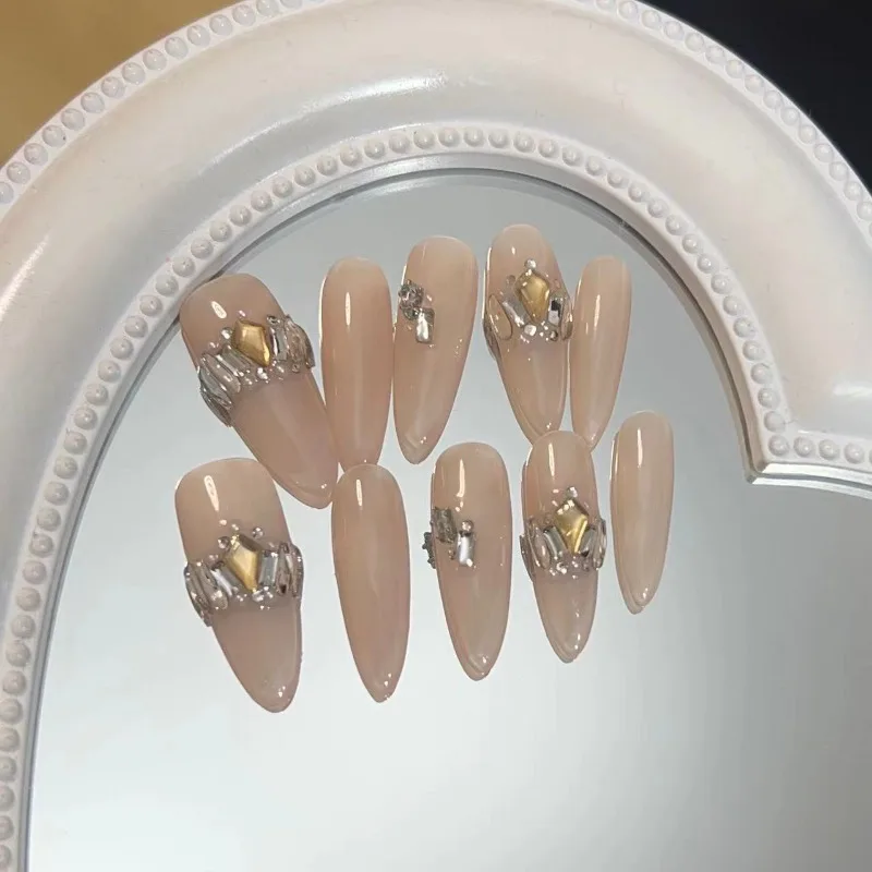 

Накладные ногти, накладные ногти, полное покрытие, накладные ногти, съемные, сделай сам, чистые, ручной работы, многоразовые, телесные