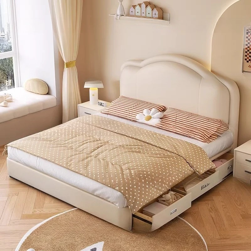 

Girls Headboards Bed Multifunctional Storage Simple Design Space Saving Bed Modern Sleeping Letto Matrimoniale Unique Furniture