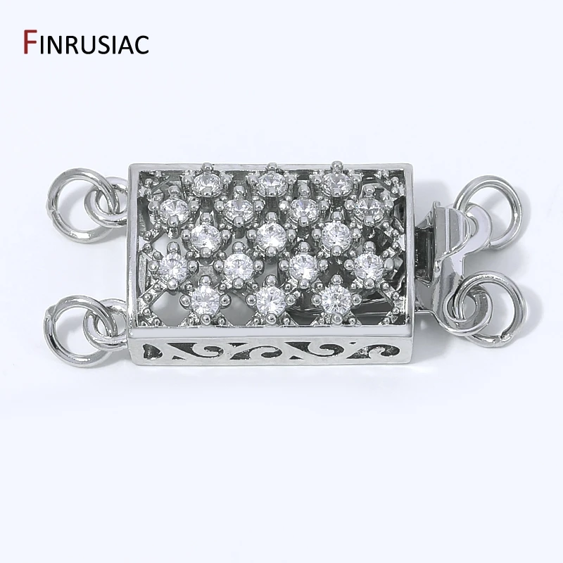 

Rhodium Plated Brass Metal Square Safety Clasps Connector,Locks For Jewelry,Pearl Insert Clasps For DIY Jewelry Making Findings