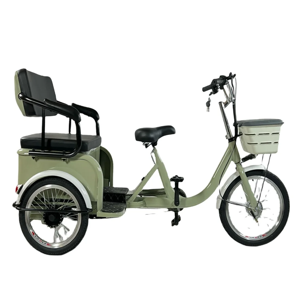 

2024 Popular 48V 350W electric tricycle pedicab low speed 3 wheel motorcycle for adult